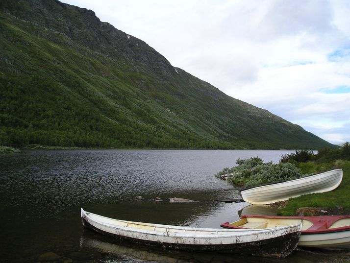 Storvatnet er et privateid vatn, men det er lov å fiske fra land for utenbygds. Foto: Hanne Hvattum